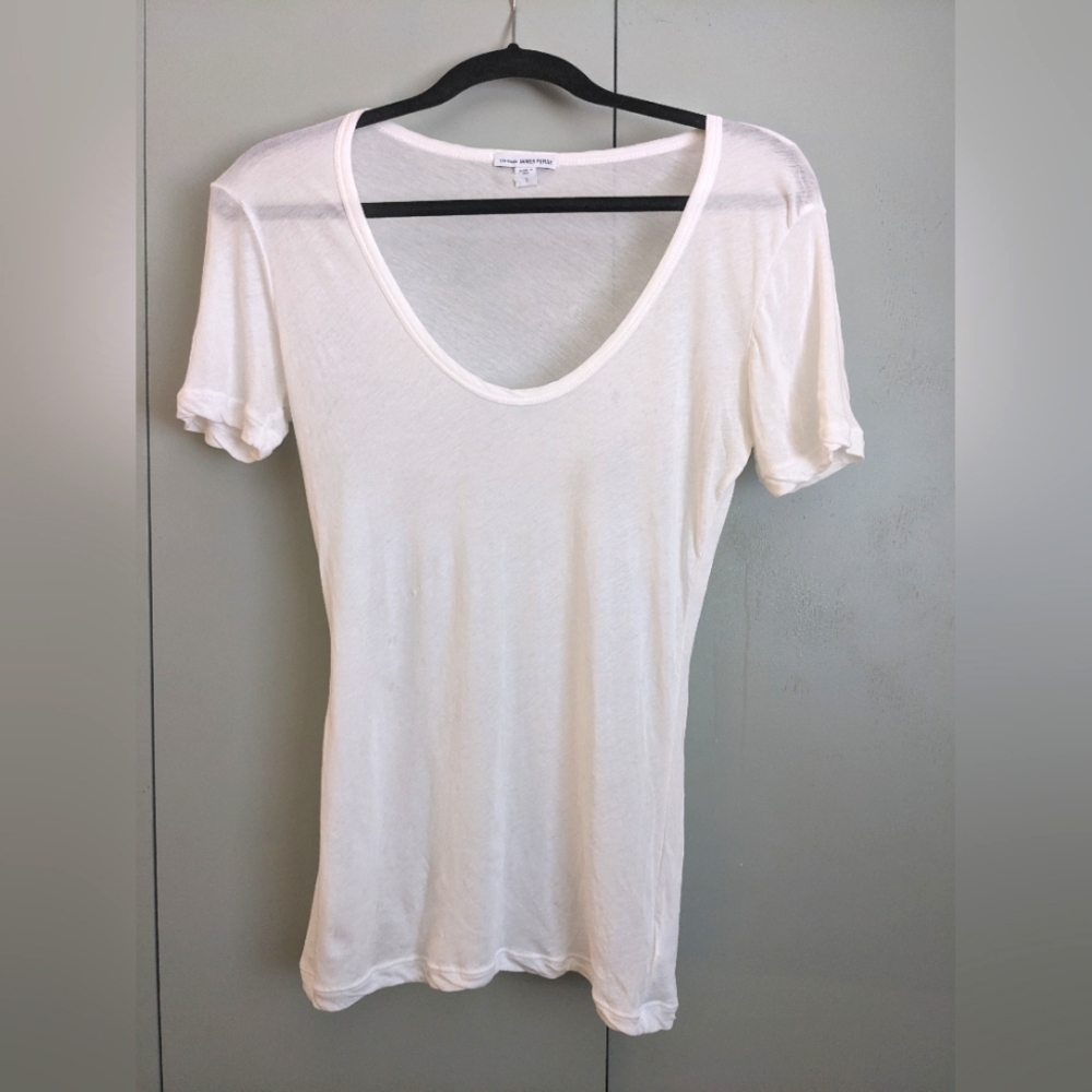 Deep V Sheer Tee - James Perse